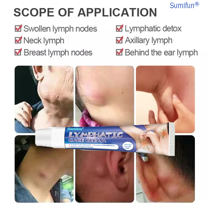 100% EFFECTIVE!!! Lymphatic ointment Specializing in the treatment of the  axillary auxiliary breast,behind the ear,neck lymph nodes,the effect is  faster than surgery（ Lymphatic Detox patch drainage.