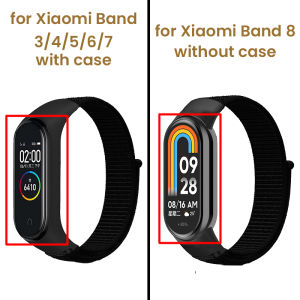 Gelang Strap Tali Nilon Mi Band 3 4 5 6 7 Colour Aksesoris Jam Tangan Olahraga Bernapas Nylon Miband