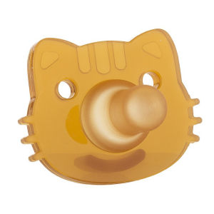 Dot Motif Kucing Kotak Penyimpanan Rantai Anti Jatuh Dot Tidur Silikon Murni Bayi