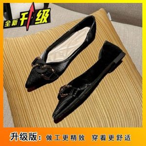 Free Shipping Trendy 2026 WomenS Single Shoes In A-Inspired Style Versatile Shallow-Toe Flats Breathable Wear-Resistant Non-Slip Harajuku And Hong Kong Style