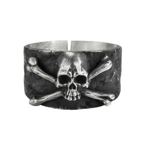 Sinboia Retro Skull Ring For Men Silver Plated Cool Jewelry For Boys