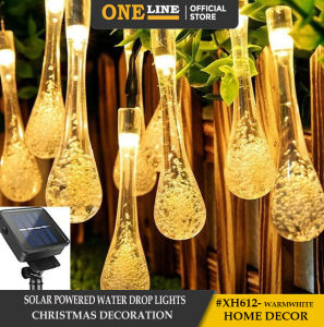 ONELINE #XH612 Solar Powered Water Drop Lights Multicolor Waterproof Outdoor Christmas Decoration