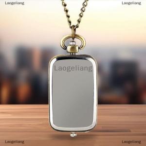 [COD] Laogeliang นาฬิกาควอตซ์ย้อนยุคสองเวลาอันประณีตทำจากทองสัมฤทธิ์มีจี้โบราณ