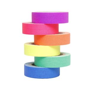 UV Fluorescent Tape Cotton Tape Blacklight Glow in The Dark Neon Gaffer For Home Birthday Party Halloween Decoration