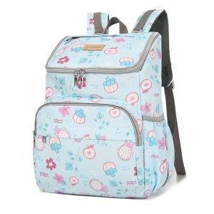 Fashionable multi-functional large-capacity mommy bag for mothers to carry when going out with dual shoulder straps and insulated storage for mother and baby