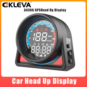 EKLEVA A430G GPS Head Up Display Auto HUD Car Gauge Speedometer With Compass Clock Drive Distance Security Alarm Electronic Accessories