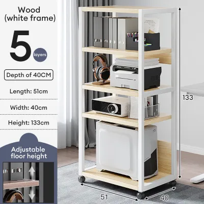 XUXU Shelf Storage Rack Printer Rack Movable Moisture-proof Multi-layer Multi-functional File Rack Office bedroom Side Table Bedside Table