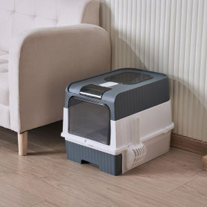 Large Disinfection Cat Litter Box with Top Door Deodorization Anti Splash Drawer Cat Toilet Box Fully Enclosed Cat Toilet Bekas Berak Kucing Tandas Kucing