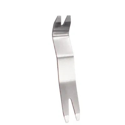 6PCS Kit Trim Door Clip Panel Dash Dashboard Audio Radio Interior Repair Removal Tool Metal Silver Color Car Removal Pry Tool