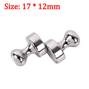 4/2 cái móc từ tính kim loại đa năng Vòng đinh ghim móc gắn tường ví đựng ảnh Áp phích