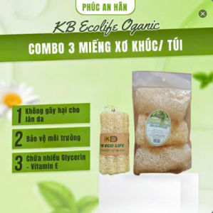 Combo 3 Xơ Mướp Cắt Khúc 100% Oganic - 3 Khúc / túi