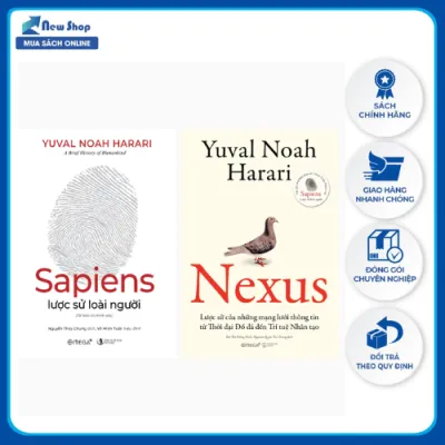 Sách - Combo Sapiens - Lược Sử Loài Người + Nexus - Lược Sử Của Những Mạng Lưới Thông Tin Từ Thời Đại Đồ Đá Đến Trí Tuệ Nhân Tạo (Bộ 2 Cuốn) - AL -