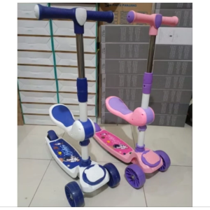 3 IN 1 Skuter Anak 3 Roda Otoped LED / Scooter/ Skuter Otoped Musik Bangku Lampu Roda 3 punya rem