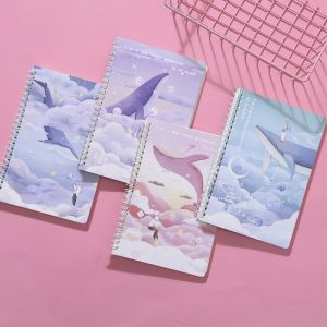 Sổ lò xo A5 kẻ ngang 120 trang 70gsm 140x207mm lò xo kép sổ kẻ ngang ghi chép tha hồ lựa chọn ALLIN