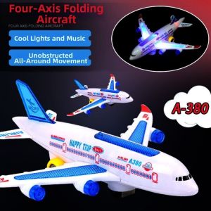 YUDESHUI với âm nhạc Quà tặng đồ chơi giáo dục máy bay Đa phong cách Nhựa Xoay tự động Đồ chơi máy bay điện tử Dành cho trẻ em