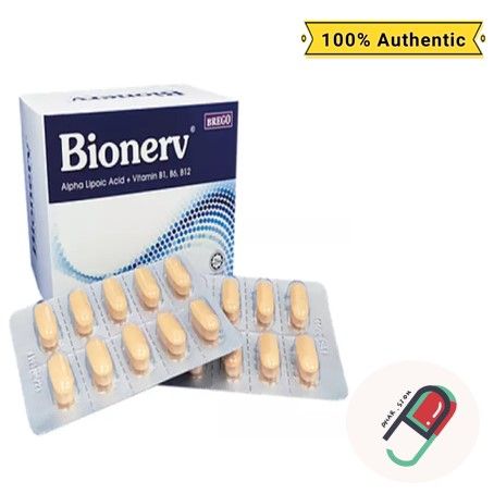 BIONERV (Alpha Lipoic Acid + Vitamin B1, B6, B12) 6 x 10 Tablets | Lazada