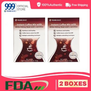 999 Instant Black Coffee Mix with White Kidney Bean & L-Carnitine Weight Management Coffee 7 Sachets