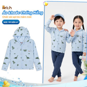 Áo khoác chống nắng Arich vải sợi tre petit mềm mát cho bé trai bé gái size 9 tháng đến 6 tuổi