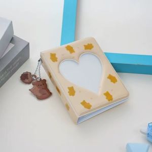 COD Aesthetic 3-inch heart photo album – Polaroid & K-pop photocard organizer with clear pockets
