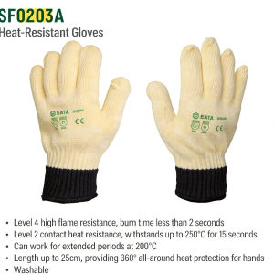 SF0203A-SF0203 Shida Safety Protection High Temperature Resistant Wear-Resistant Thick Knitted Gloves