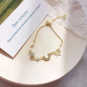 Pharaoh🎀COD Gelang Liontin Bulan Bintang Korea Perhiasan Starry Sky Wanita 4 Warna Yang Indah