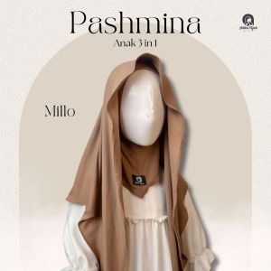 ADIBA HIJAB- Kerudung Pashmina Instan Anak 3in1 Inner