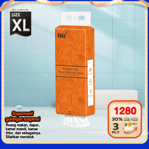 ❤️2 PACK & 8 PACK❤️ 3 PLY 1280 SHEETS Tissue VELA GANTUNG Tissue Elegan Vela Tissu Tissue Minyak Tissue Serbaguna Tissue Mobil Wajah Tissue Lucu Tissue Murah Tisu Tebal Tissue Best Seller Tisu Rumah Tangga Tissue Promo Tisu Murah GRATIS ONGKIR [BISA COD]