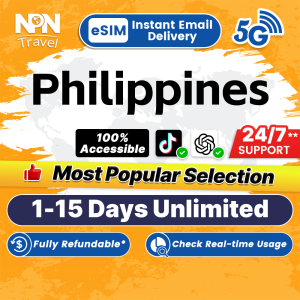 Philippines eSIM Ultra 5G 1-15Days Daily 500MB-3GB Unlimited Data Instant Email Delivery High Speed Travel Data Philippines SIM Card
