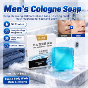 Men's Cologne Handmade Soap Perfume Bar Soap Long Lasting Fragrance Gentle Cleansing Body Bath Soap