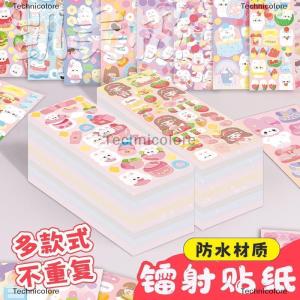 [COD] Technicolore 100 Sheets Cartoon Collage Laser Student DIY Decorative Scrapbooking Journals Stationery Supplies Kawaii Handbook Stickers