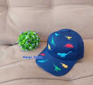 Topi  Anak  Baseball Full Bordir DINO ( 2 - 10 Tahun)