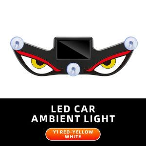 DEMON EYE Led Ambient Light Suction Cup Solar Powered Car Neon Light Wireless Cool USB Rechargeable Atmosphere