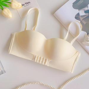 CS บรานมมะพร้าวแบบบางไม่มีสายรัดไม่มีรอยต่อบราหัวเข็มขัดด้านหน้าไม่มีโครงเหล็ก ny085 รองเท้าผู้หญิง เสื้อกันหนาว เสื้อใน