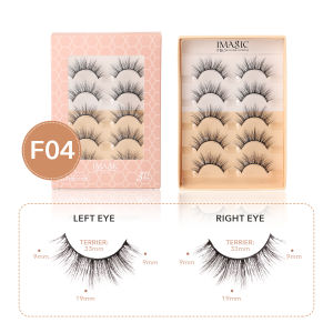 IMAGIC Waterproof 3D Fake Eyelashes Long Lasting Eye Makeup Tool 5 Pairs