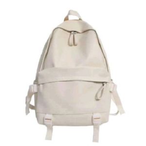 Tas Korea simple Semi Kulit Sintetis Ransel Wanita Pria Kuliah Backpack Fashion Style Korean style