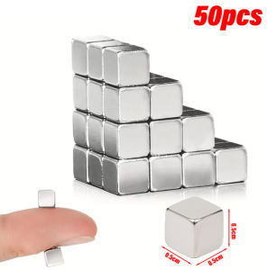 50Pcs Cube Magnet 5mm Mini Strong Magnetic Cat Eye DIY Nail Art Magnet Fridge Kitchen Science Craft Office Use