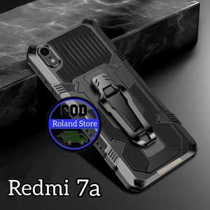 Casing HP untuk Xiaomi Redmi 7A New Hard Case Kick stand Cover Case Armor Belt Clip Icrystal