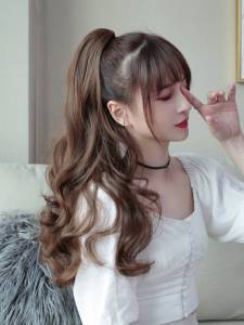 วิกหางม้าหนีบ วิกผม haipiecesshop ชิ้นหนาพิเศษไหมด้านเหมือนผมจริง  หางม้าหนีบลอน สินค้าส่งในไทย พร้อมส่ง