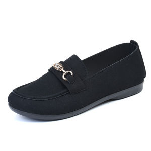 Free Shipping WomenS New Black Work Shoes Soft-Soled Suitable For Spring And Autumn Shallow-Toe Design Ideal For Mothers