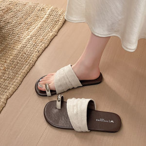 [Free Shipping] Korean-Style High-End Versatile Slip-On Sandals For Women 2026 Summer New Model Soft-Soled Non-Slip Casual Slippers