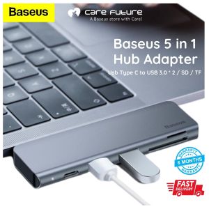 Baseus Original 5 in 1 HUB Adapter USB Type C to USB 3.0*2 / SD / TF for Macbook Pro Computer Accessory with Type C PD Power Supply