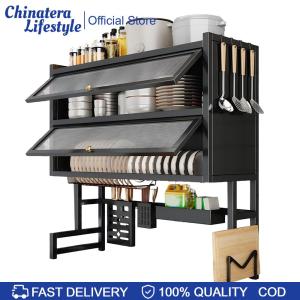 Double Layer Kitchen Sink Storage Rack with Drip Tray Countertop Dish Drain Rack Bowl Storage Organizer Household Kitchen Accessories