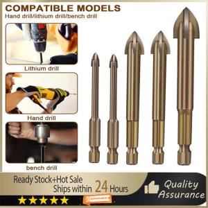 ดอกสว่านแบบซีเมนต์คาร์ไบด์ เครื่องมือเจาะรูผนังอิฐเซรามิก 5 ชิ้น/เซ็ต ประสิทธิภาพ