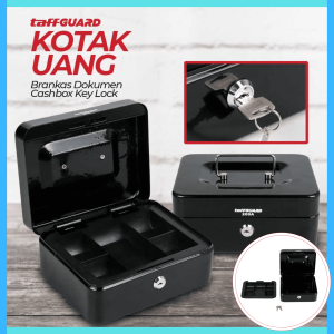 COD TaffGUARD Kotak Uang Brankas Dokumen Cashbox Key Lock 200A / Kotak brankas uang besar mas kunci krisbow sandi dinding kayu / kotak penyimpanan barang berharga bahan baja murah kecil besar duit besi gembok kode amal plastik dokumen perhiasan