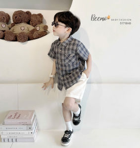 Quần áo bé trai Set đồ đi chơi phối áo sơ mi cực chất cho bé trai size 10-35kg hàng cao cấp