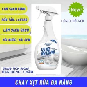 Xịt Tẩy Cặn Canxi FANSEEN 500ml – Làm Sạch Gạch Kính Lavabo Inox Nhanh Chóng