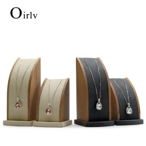 Màn hình hiển thị vòng cổ Oirlv Gỗ rắn hình vòng cung Giá đỡ màn hình hiển thị đồ trang sức Giá đỡ đồ trang sức bằng sợi nhỏ SM035