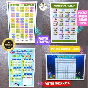 Poster Angka 1-100 Dan Roda Putar Angka Belajar Mengenal Angka Satuan Puluhan Ribuan Calistung Untuk Anak Anak