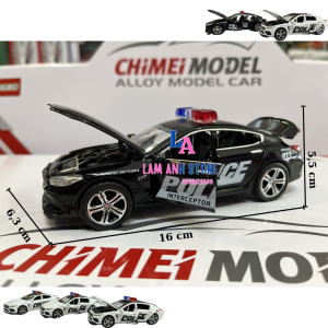 Xe đồ chơi Mô hình ô tô cảnh sát BMW M8 tỷ lệ 1: 32 bằng hợp kim có đèn và âm thanh di chuyển