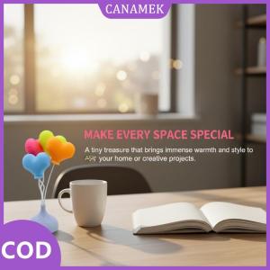 CANAMEK✨ Thu nhỏ quy mô 1/12 bóng mô hình 3D hình trái tim bóng đứng dễ thương trang trí cho Dollhouse đồ nội thất